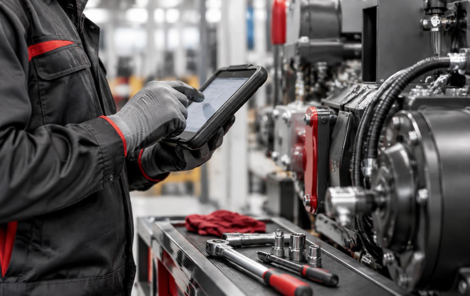 Industrial hand tools arranged for a technician training article